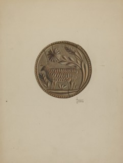 Pa. German Butter Mold, c. 1938. Creator: Albert J. Levone.
