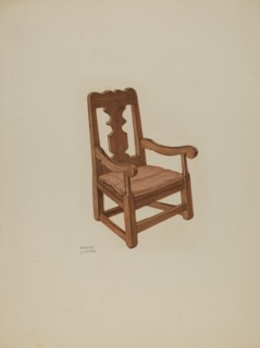 Pa. German Chair, c. 1938. Creator: Frances Lichten.