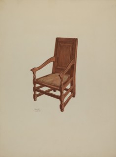 Pa. German Chair, c. 1938. Creator: Frances Lichten.