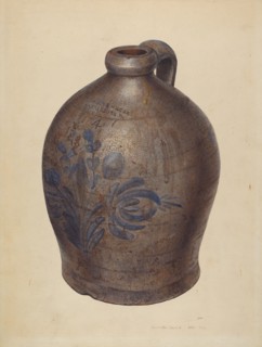 Gray Stone Crockery Jug, c. 1939. Creator: Henrietta S. Hukill.