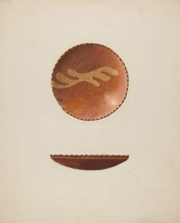 Dish, c. 1940. Creator: Isadore Goldberg.