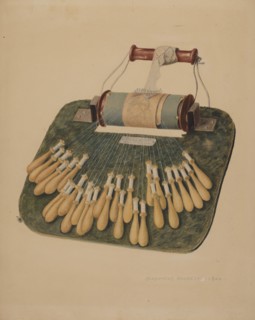 Hand Lace Loom, 1940. Creator: Alexander Anderson.