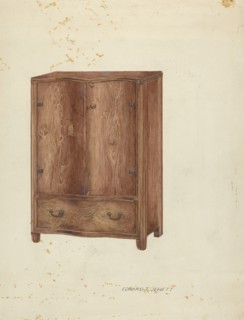 Cupboard, c. 1953. Creator: Edward Jewett.