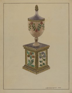 Wooden Mantel Ornament, c. 1936. Creator: J. Howard Iams.