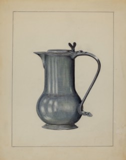 Pewter Coffee Pot, 1936. Creator: Holger Hansen.
