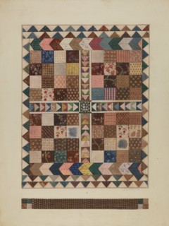 Patchwork Crib Quilt, 1935/1942. Creator: Jules Lefevere.