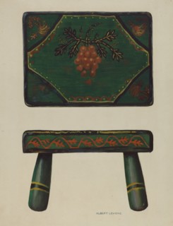 Footstool, 1935/1942. Creator: Albert J. Levone.