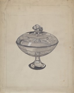 Glass Compote, c. 1936. Creator: Katherine Hastings.