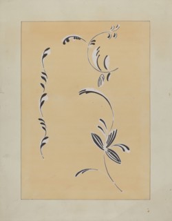 Stencilled Wall Decoration, c. 1936. Creator: Ray Holden.