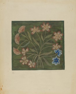 Embroidered Coverlet, c. 1936. Creator: Jules Lefevere.