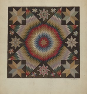 Hooked Rug, c. 1936. Creator: Jules Lefevere.