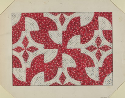 Applique Quilt, c. 1936. Creator: Margaret Linsley.