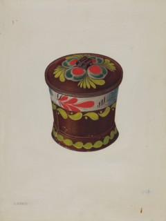 Toleware Sugar Bowl, 1935/1942. Creator: Charles Henning.