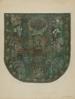 Embroidered Coverlet, c. 1936. Creator: Jules Lefevere.