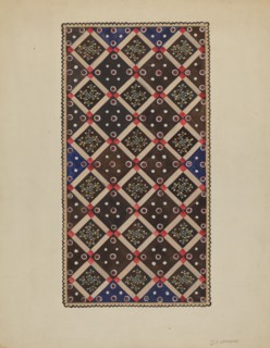 Button Rug, c. 1936. Creator: Jules Lefevere.