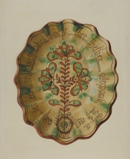 Pennsylvania German Dish, c. 1936. Creator: Albert J. Levone.