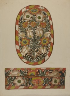 Pa. German Bride or Cap Box, c. 1937. Creator: Frances Lichten.