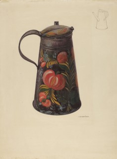 Toleware Teapot, c. 1939. Creator: J. Howard Iams.