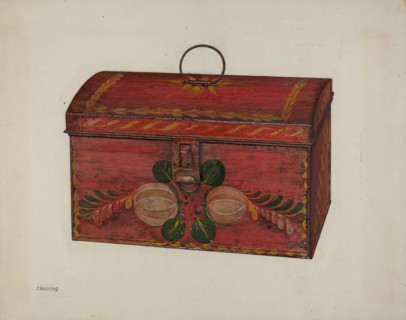 Toleware Box, c. 1940. Creator: Charles Henning.