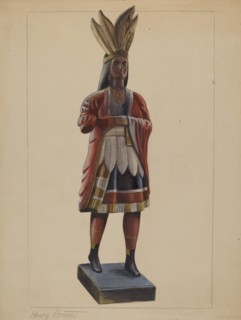 Cigar Store Indian, c. 1936. Creator: Henry Granet.