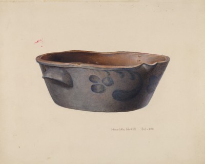 Stone Cream Crock, c. 1939. Creator: Henrietta S. Hukill.