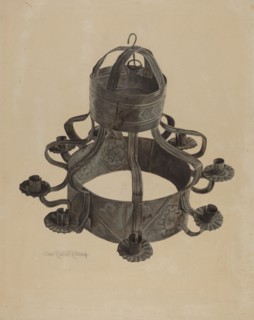 Pa. German Chandelier, 1935/1942. Creator: Elmer R. Kottcamp.