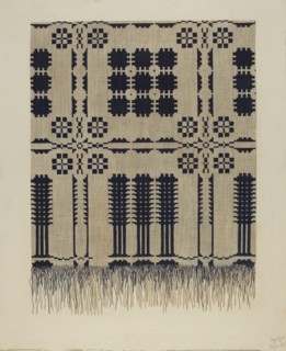 Handwoven Coverlet, c. 1940. Creator: Fred Hassebrock.