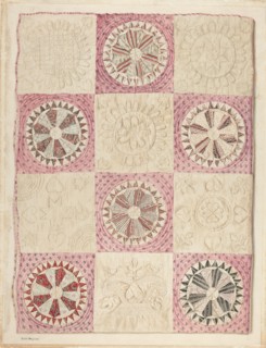 Wheel of Fortune Quilt, c. 1940. Creator: Edith Magnette.