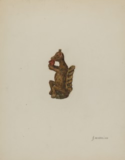Pa. German Squirrel Figurine, 1935/1942. Creator: Arsen Maralian.