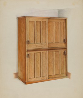 Shaker Bookcase, c. 1937. Creator: John W Kelleher.