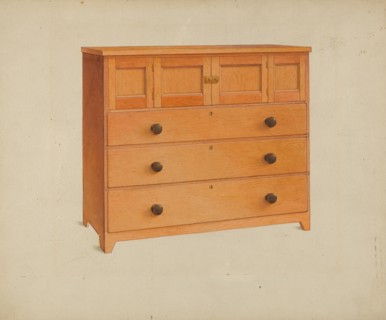 Shaker Chest of Drawers, c. 1937. Creator: John W Kelleher.