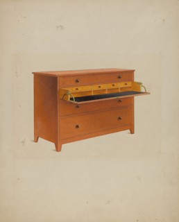 Shaker Desk, c. 1937. Creator: John W Kelleher.
