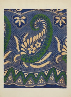 Skirt - Border Design, c. 1937. Creator: Randolph F Miller.