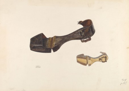 Woman's Clogs, c. 1938. Creator: Harry Grossen.