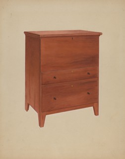 Shaker Chest of Drawers, c. 1938. Creator: John W Kelleher.