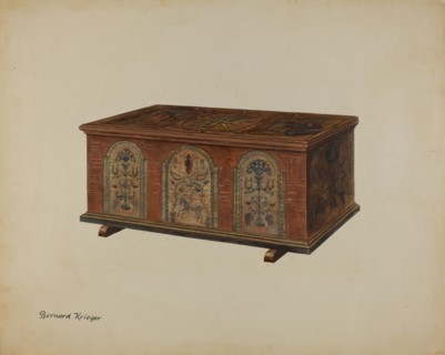 Pa. German Dower Chest, c. 1938. Creator: Bernard Krieger.