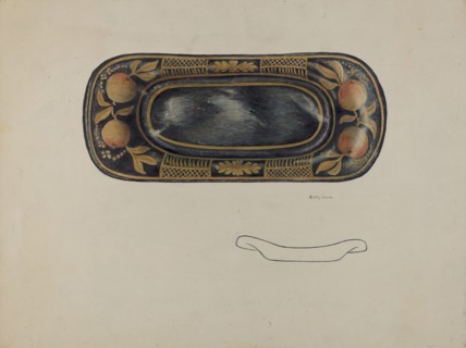 Toleware Tray, c. 1940. Creator: Betty Jacob.