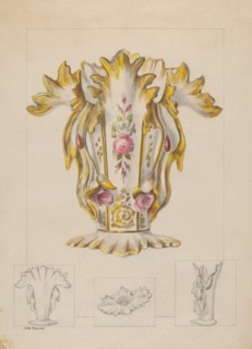 Porcelain Vase, c. 1936. Creator: Edith Magnette.