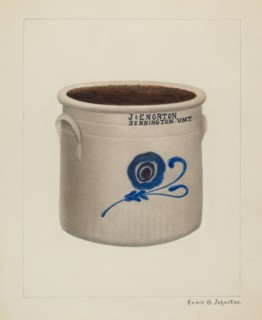 Crock, c. 1937. Creator: Annie B Johnston.