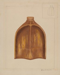 Pottery Foot Warmer, c. 1937. Creator: Annie B Johnston.