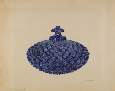 Covered Butter Dish, c. 1936. Creator: Gertrude Lemberg.