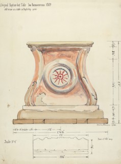 Stand for Baptismal Font, 1935/1942. Creator: Edward Jewett.