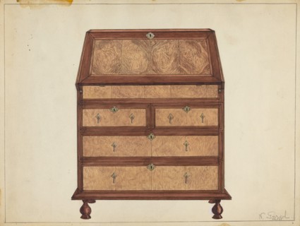 Slant-Top Desk, c. 1953. Creator: Nicholas Gorid.