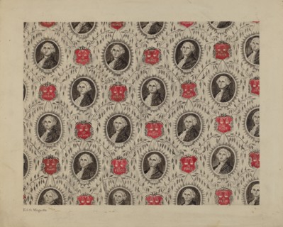 Portrait Medallions of George Washington, c. 1939. Creator: Edith Magnette.