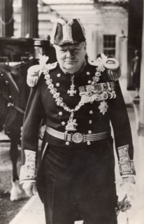 Churchill in Admiral's uniform, 1946. Creator: Unknown.