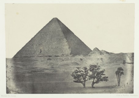 Pyramide de Chéops, Egypte Moyenne, 1849/51, printed 1852. Creator: Aimé Rochas.