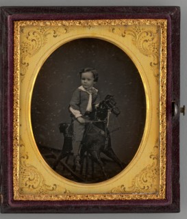 Untitled (Portrait of a Child on a Rocking Horse), 1862. Creator: Alexander Hesler.