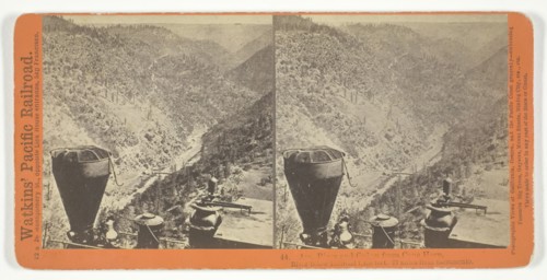 Am. River and Cañon from Cape Horn, River below Railroad 1,400 feet. 57 miles..., 1864/69. Creator: Alfred A. Hart.