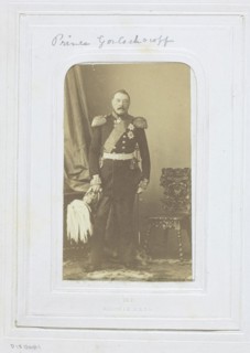 Prince Gortschakoff, 1860-69. Creator: André-Adolphe-Eugène Disdéri.