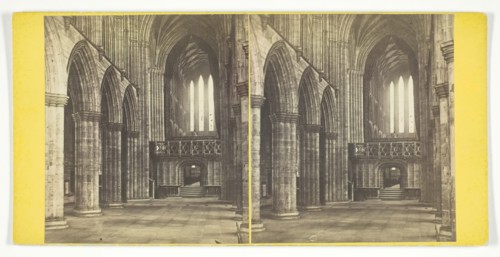 Glasgow Cathedral - The Nave, 1867. Creator: Archibald Burns.